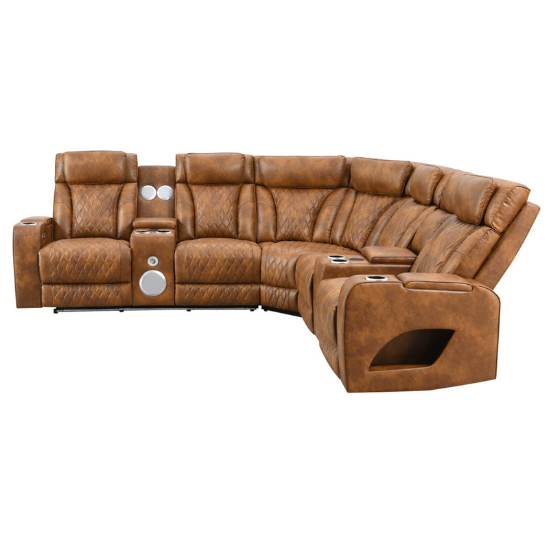 Taddeo Power Motion Sectional Sofa Set w/Power Headrest, Massage & LED - LV06240