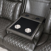 Taddeo Power Motion Sofa w/Power Headrest, USB, Wireless Charger, LED & Reading Light - LV06230