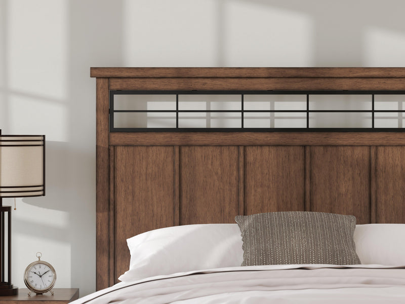 Taffenbrook Medium Brown California King Panel Storage Bed - B849B5