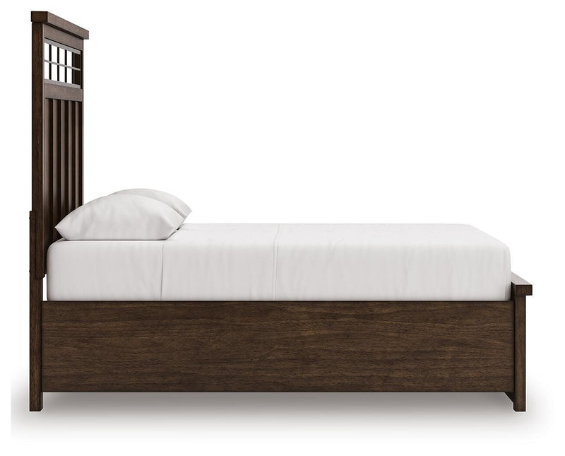 Taffenbrook Medium Brown Queen Panel Storage Bed - B849B2