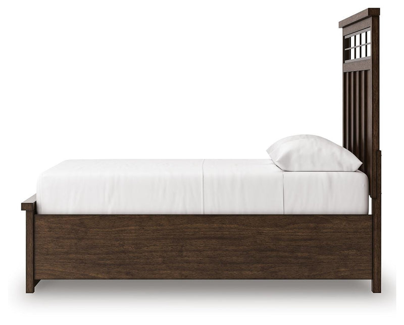 Taffenbrook Medium Brown Queen Panel Storage Bed - B849B2