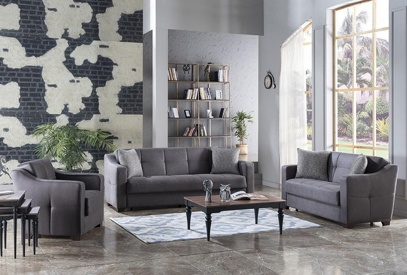 Tahoe 3 Seat Sleeper (Melson Dark Gray) 2 Pieces - DMV FurnitureSleeper Sofa