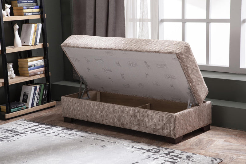 Tahoe Storage Ottoman (Carrie Sw Brown 260) 1 Piece - DMV FurnitureOttoman