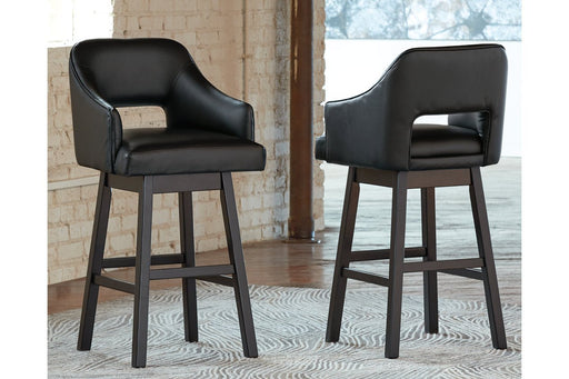 Tallenger Black/Dark Brown Bar Height Bar Stool (Set of 2) - DMV FurnitureBarstool