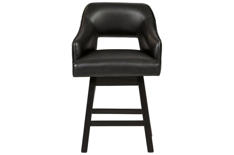 Tallenger Black/Dark Brown Counter Height Bar Stool (Set of 2) - DMV FurnitureBarstool