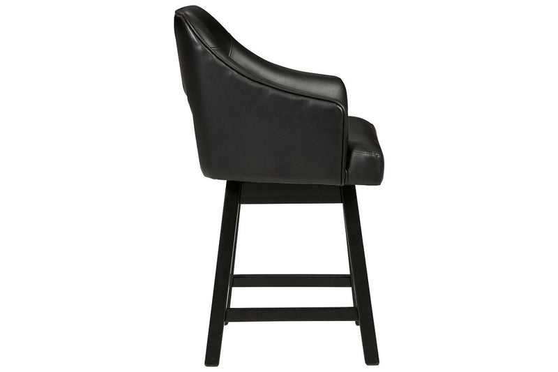 Tallenger Black/Dark Brown Counter Height Bar Stool (Set of 2) - DMV FurnitureBarstool