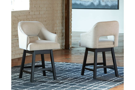Tallenger White/Dark Brown Counter Height Bar Stool (Set of 2) - DMV FurnitureBarstool