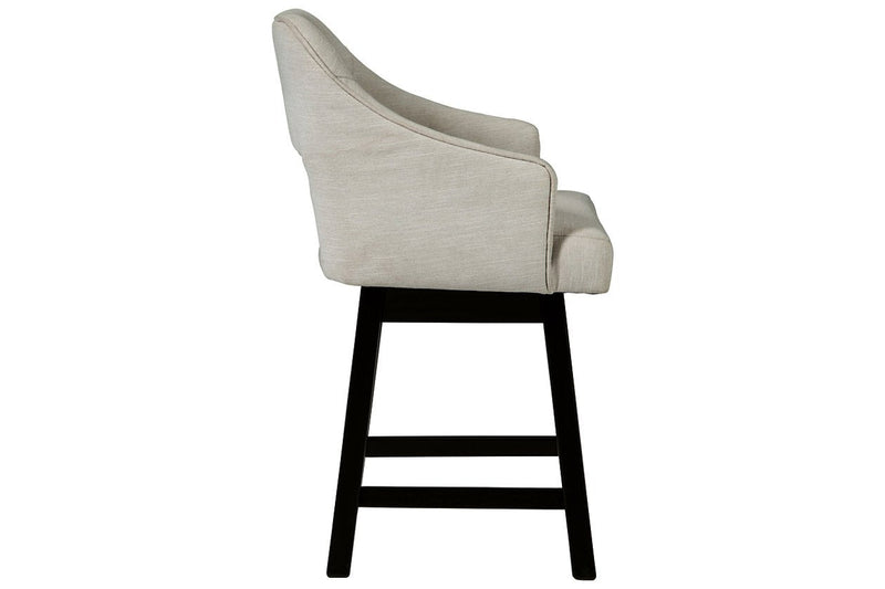 Tallenger White/Dark Brown Counter Height Bar Stool (Set of 2) - DMV FurnitureBarstool