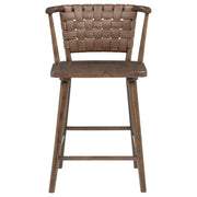 Tallis Woven Leatherette Back Counter Chair Brown (Set of 2) - 190249