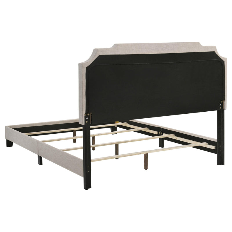 Tamarac Upholstered Eastern King Panel Bed Beige - 310061KE