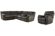 Tambo Pewter 2 - Piece Sectional with Recliner - DMV FurnitureReclining Sectional