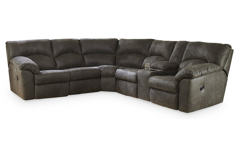 Tambo Pewter 2 - Piece Sectional with Recliner - DMV FurnitureReclining Sectional