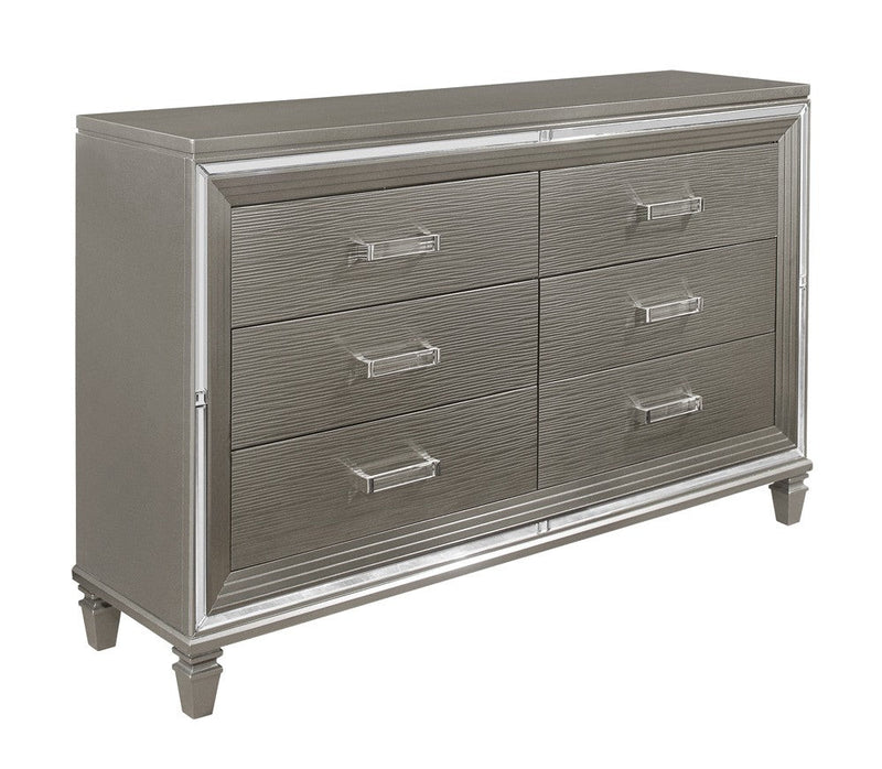 Tamsin Silver/Gray Metallic LED Upholstered Storage Platform Bedroom Set - DMV FurnitureBedroom Set
