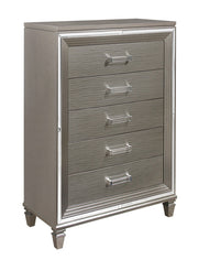 Tamsin Silver/Gray Metallic LED Upholstered Storage Platform Bedroom Set - DMV FurnitureBedroom Set