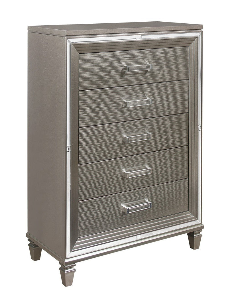 Tamsin Silver/Gray Metallic LED Upholstered Storage Platform Bedroom Set - DMV FurnitureBedroom Set