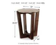 Tanidore Coffee Table with 2 End Tables in Warm Brown - PKG020848