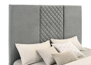 Tara 61-inch Upholstered Queen Panel TV Bed Grey - 315994Q