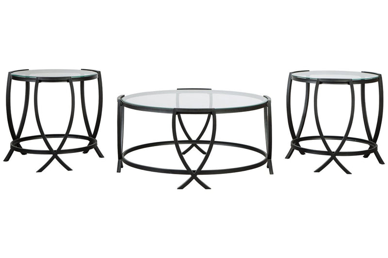 Tarrin Black Table (Set of 3) - DMV FurnitureOccasional Table Set