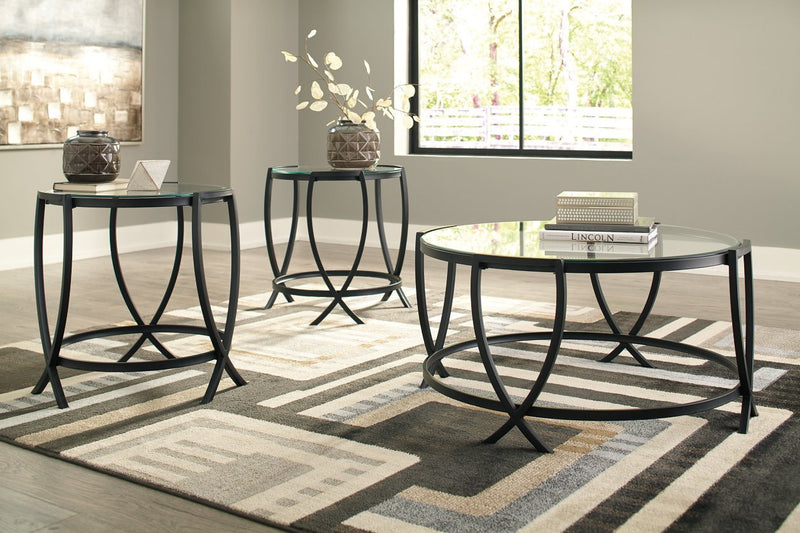 Tarrin Black Table (Set of 3) - DMV FurnitureOccasional Table Set