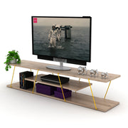 Tars Tv Stand in Oak-Yellow - 720-TAR-TV-RF160121