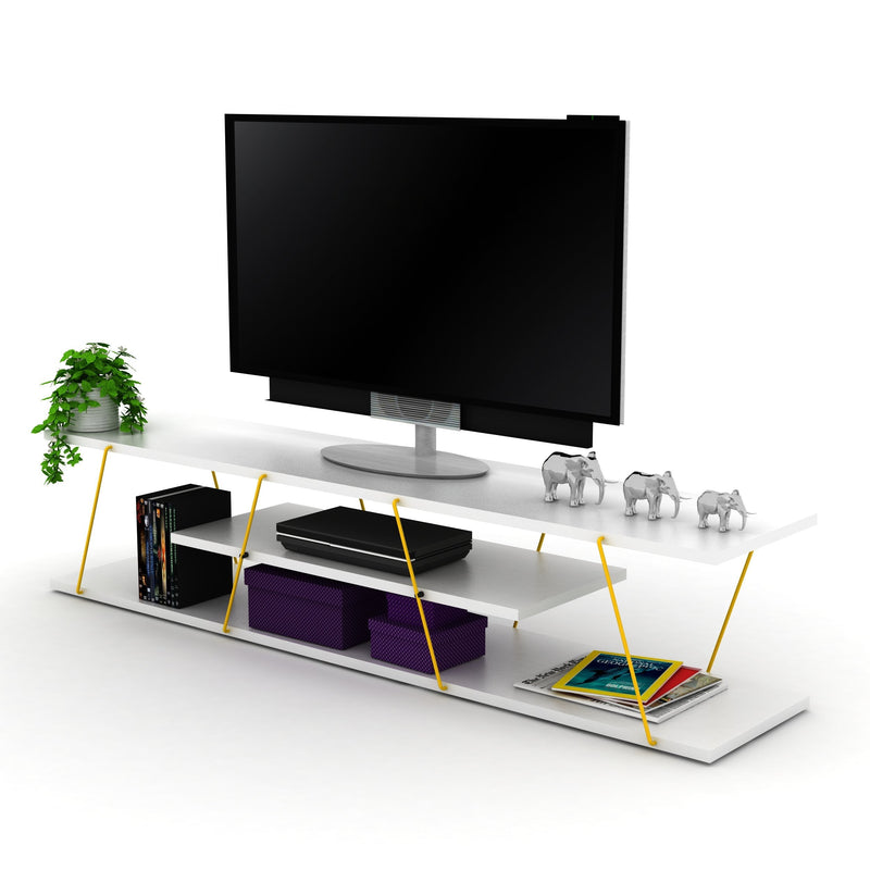 Tars Tv Stand in Oak-Yellow - 720-TAR-TV-RF160121