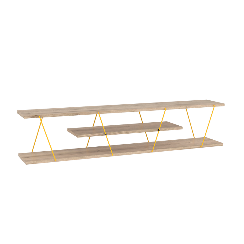 Tars Tv Stand in Oak-Yellow - 720-TAR-TV-RF160121