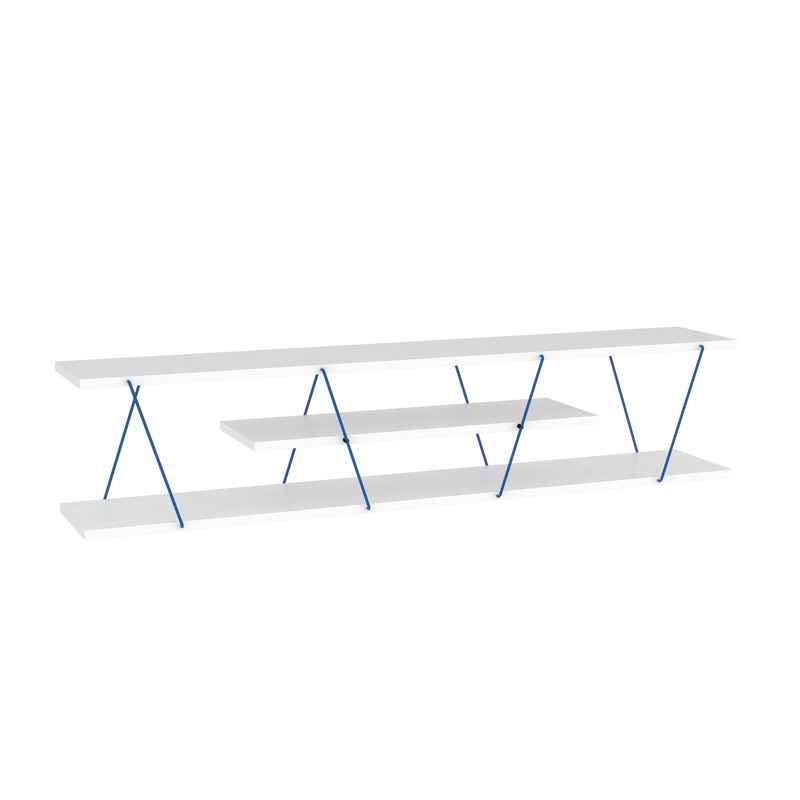 Tars Tv Stand in Walnut-Chrome - 720-TAR-TV-RF160102