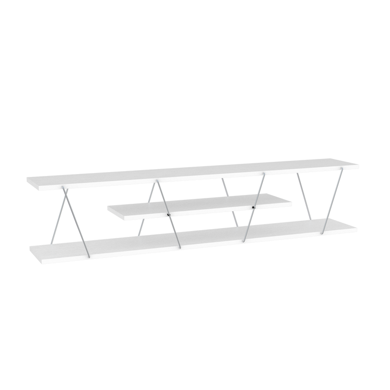 Tars Tv Stand in Walnut-Chrome - 720-TAR-TV-RF160102