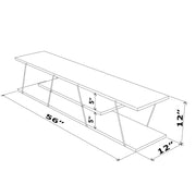 Tars Tv Stand in White-Blue - 720-TAR-TV-RF160105
