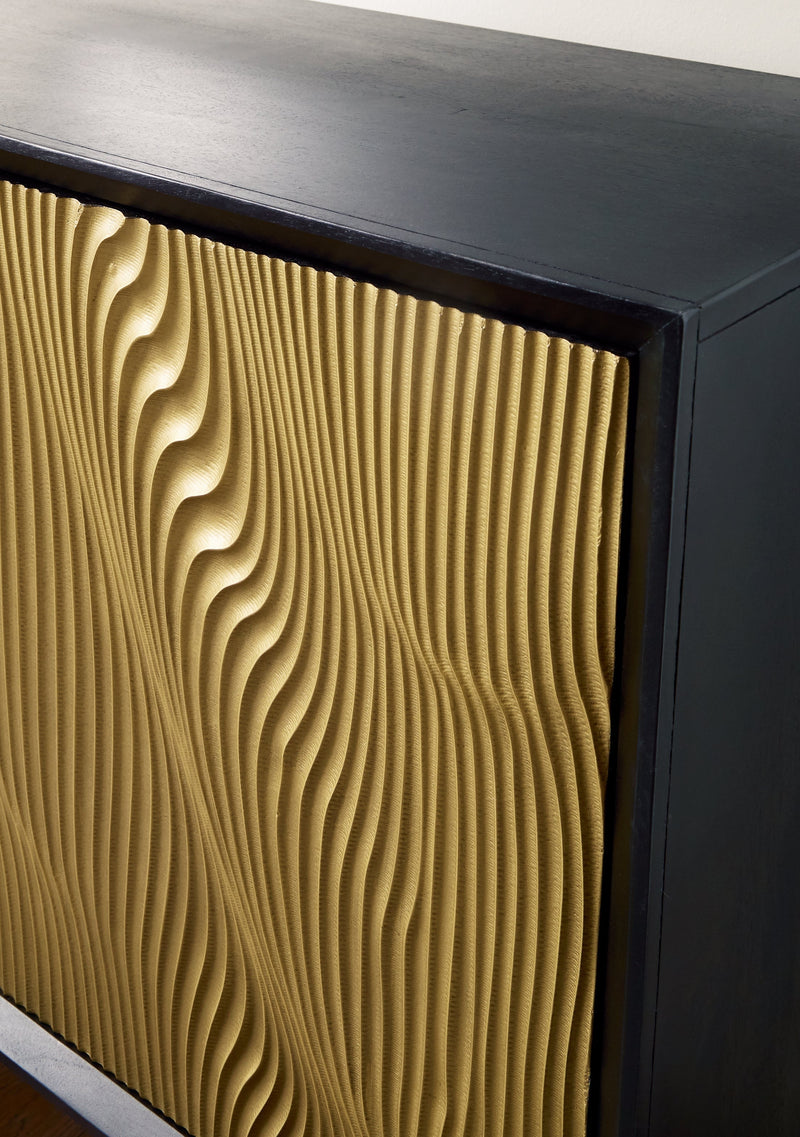 Tayner Black/Gold Finish Accent Cabinet - A4000654