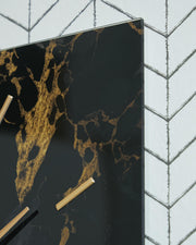 Teague Black/Gold Finish Wall Clock - A8010430