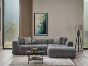 Teddy Sectional Sofa Grey in Grey - 105-TED-IST08-3L