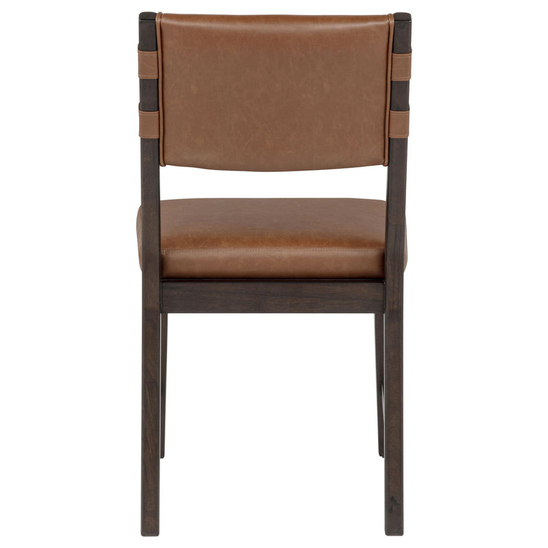 Tegan Faux Leather Upholstered Dining Side Chair Cognac (Set of 2) - 107072