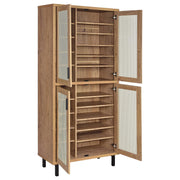Teller 80-inch 4-door Tall Shoe Storage Cabinet Natural Oak - 950440