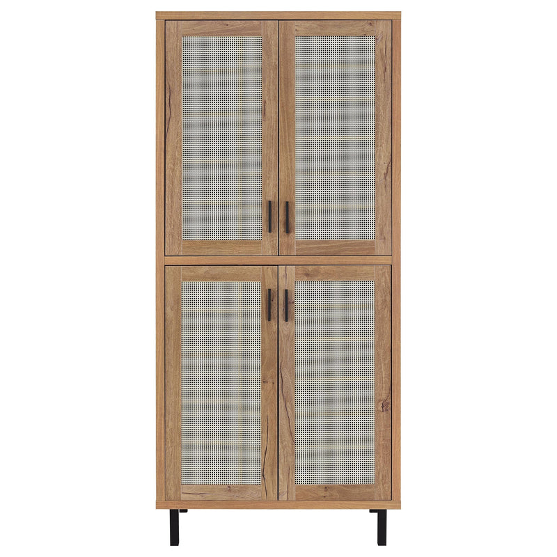 Teller 80-inch 4-door Tall Shoe Storage Cabinet Natural Oak - 950440