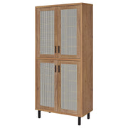 Teller 80-inch 4-door Tall Shoe Storage Cabinet Natural Oak - 950440
