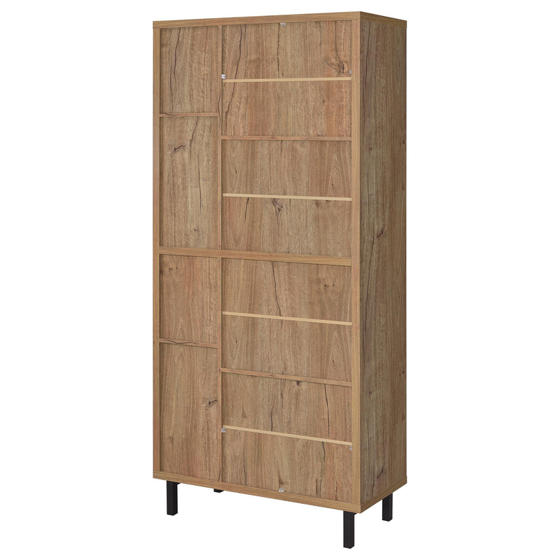 Teller 80-inch 4-door Tall Shoe Storage Cabinet Natural Oak - 950440