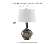 Tenslow 2-Piece Table Lamp Set in Antique Black - PKG015584