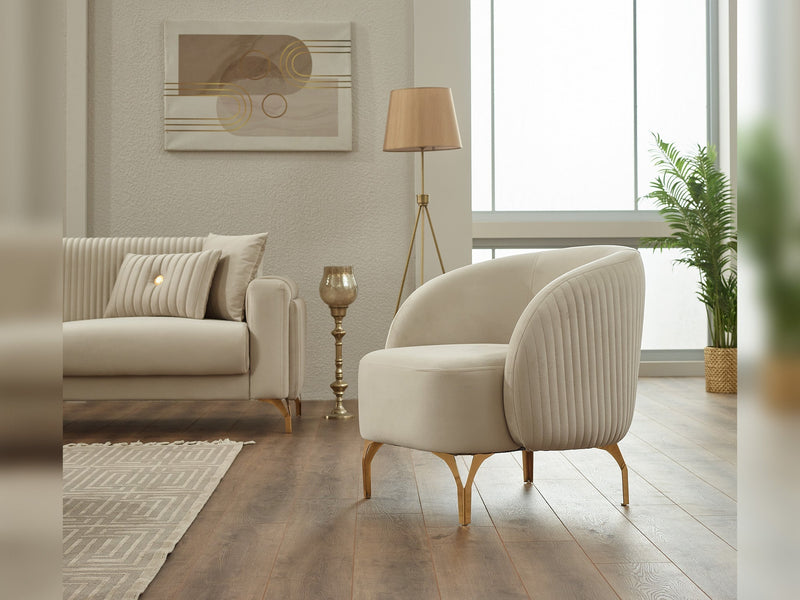 Terra 3-pieces (Sofa & Loveseat & Chair) Livingroom in Grey - 200-SIM-TER-ANKA152-321