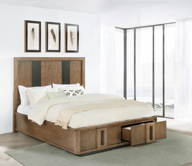 Terrace 2-drawer Eastern King Storage Bed Ash Brown - 224900KE