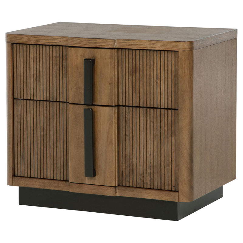 Terrace 2-drawer Nightstand Bedside Table Ash Brown - 224902