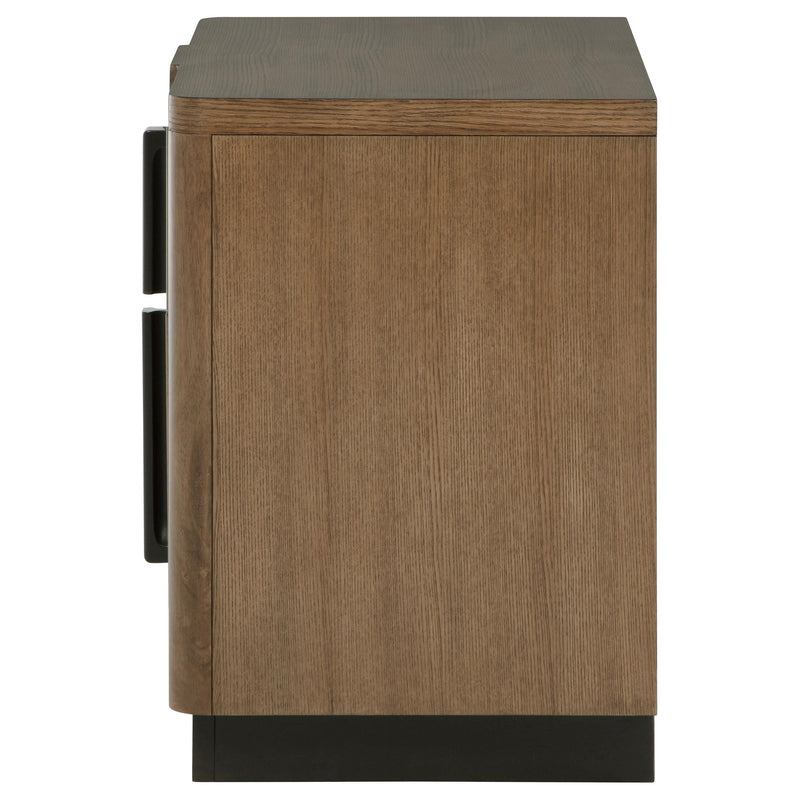 Terrace 2-drawer Nightstand Bedside Table Ash Brown - 224902