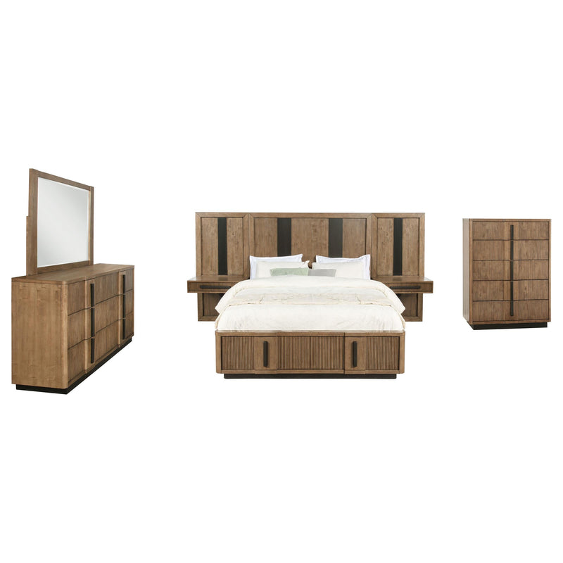 Terrace 6-piece California King Panel Bedroom Set Ash Brown - 224900KW-S6P