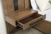 Terrace California King Wall Panel Storage Bed Ash Brown - 224900KW-S3P