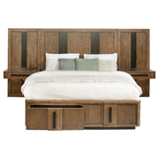 Terrace Eastern King Wall Panel Storage Bed Ash Brown - 224900KE-S3P