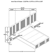 Terrace Queen Wall Panel Storage Bed Ash Brown - 224900Q-S3P