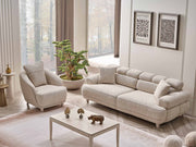 Tetra San Stationary Sofa in Brown - 200-SAN-TET-BRO-3