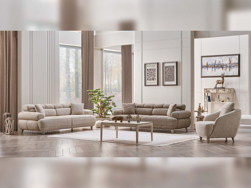 Tetra San Stationary Sofa in Brown - 200-SAN-TET-BRO-3