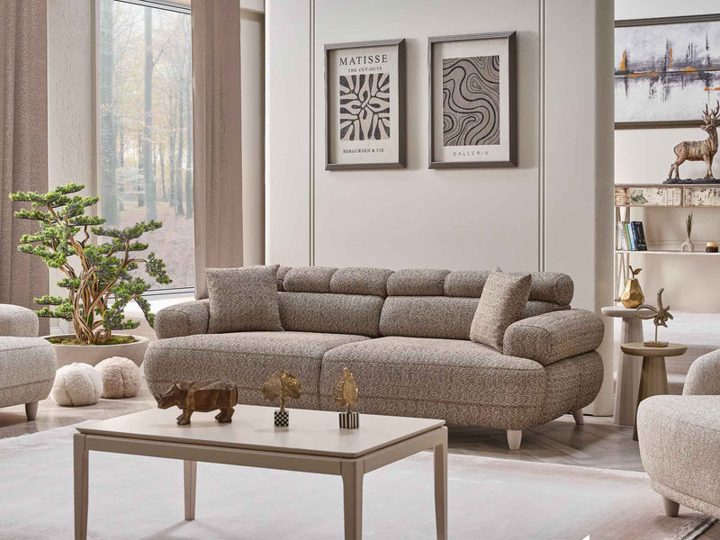 Tetra San Stationary Sofa in Cream - 200-SAN-TET-CRE-3