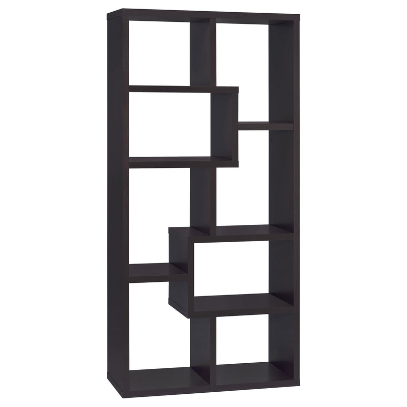 Theo 71-inch 6-shelf Bookshelf Cappuccino - 800264